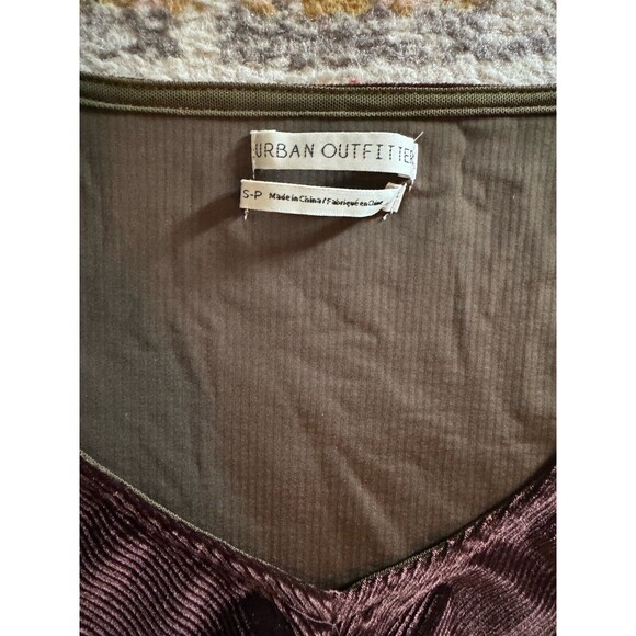Urban outfitters velvet brown cinch crop top small - Picture 3 of 5